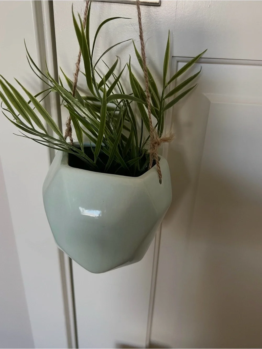 Target Pale Green Faceted Hanging Ceramic Planter